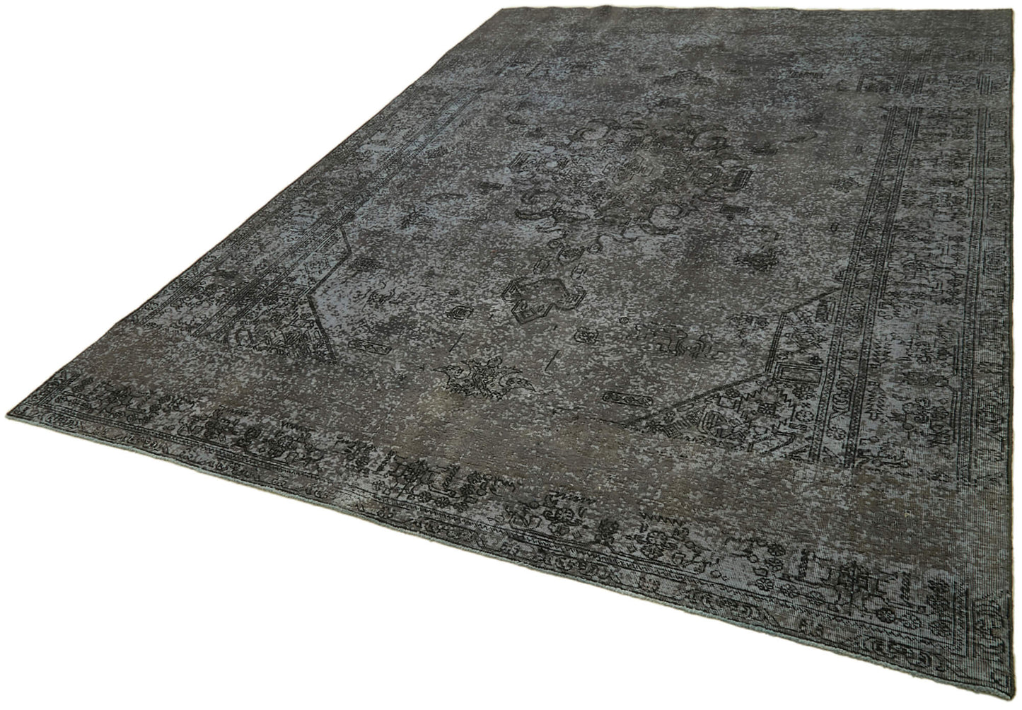 8x11 Grey Overdyed Large Area Rug - 44008