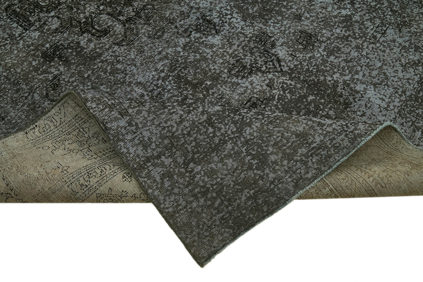 8x11 Grey Overdyed Large Area Rug - 44008