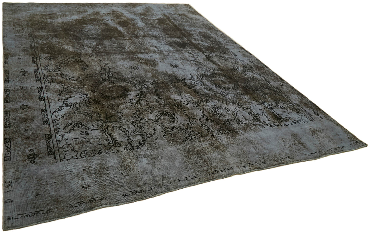 10x12 Grey Overdyed Large Area Rug - 44010