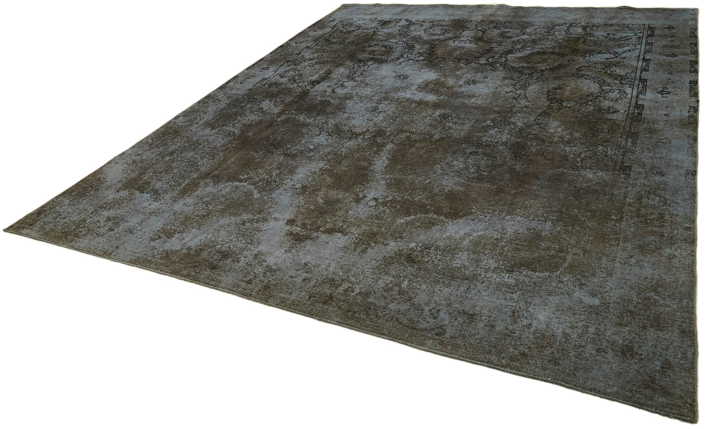 10x12 Grey Overdyed Large Area Rug - 44010