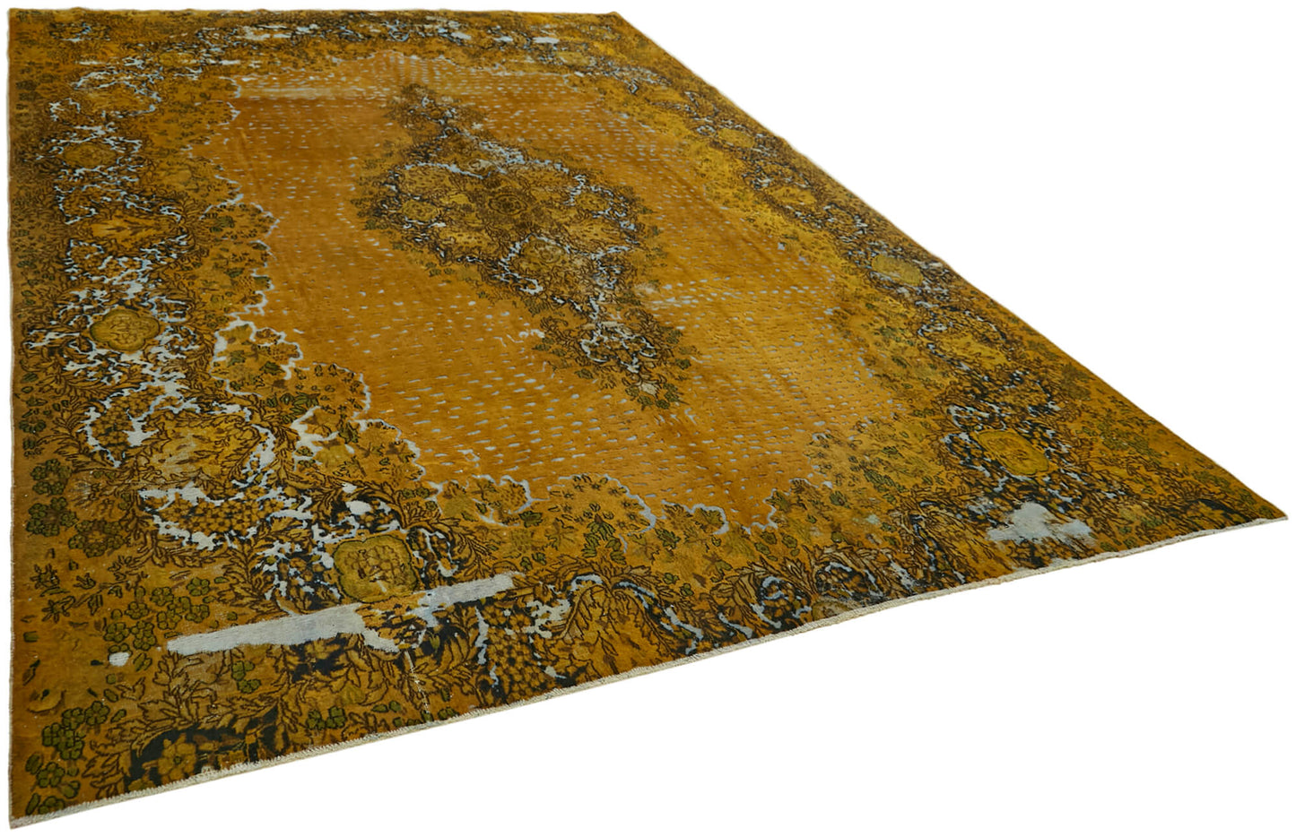 10x13 Yellow Overdyed Large Area Rug - 44011