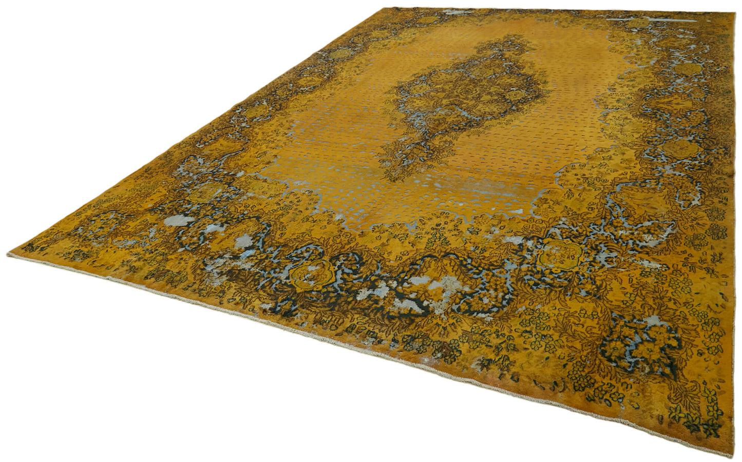 10x13 Yellow Overdyed Large Area Rug - 44011