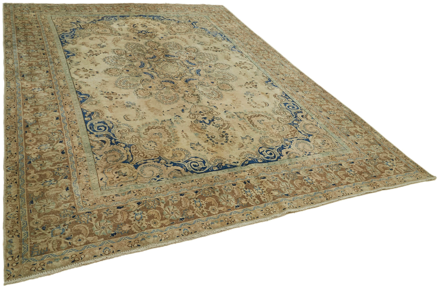 9x12 Beige Vintage Large Area Rug - 44014