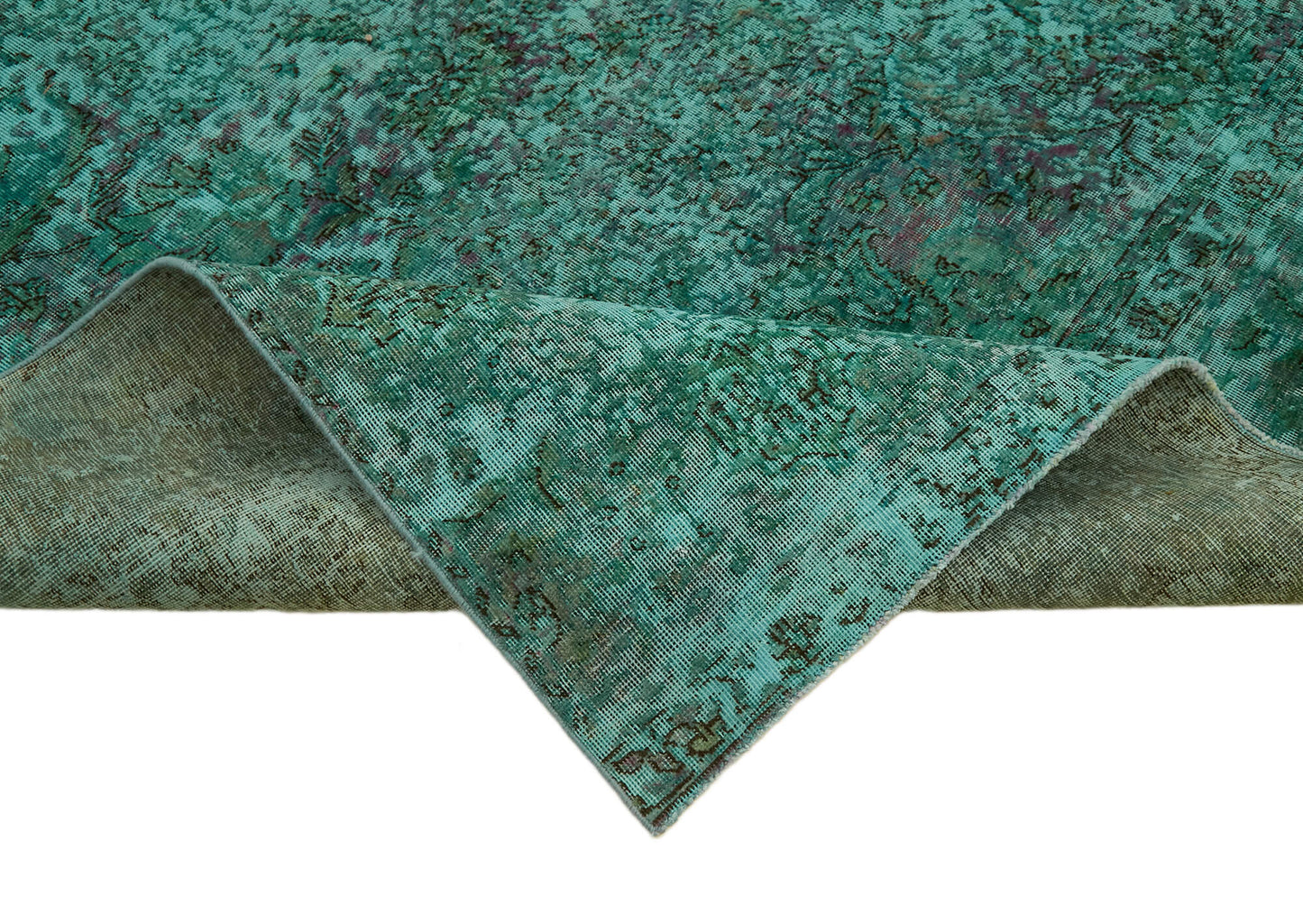 8x10 Turquoise Overdyed Large Area Rug - 44020