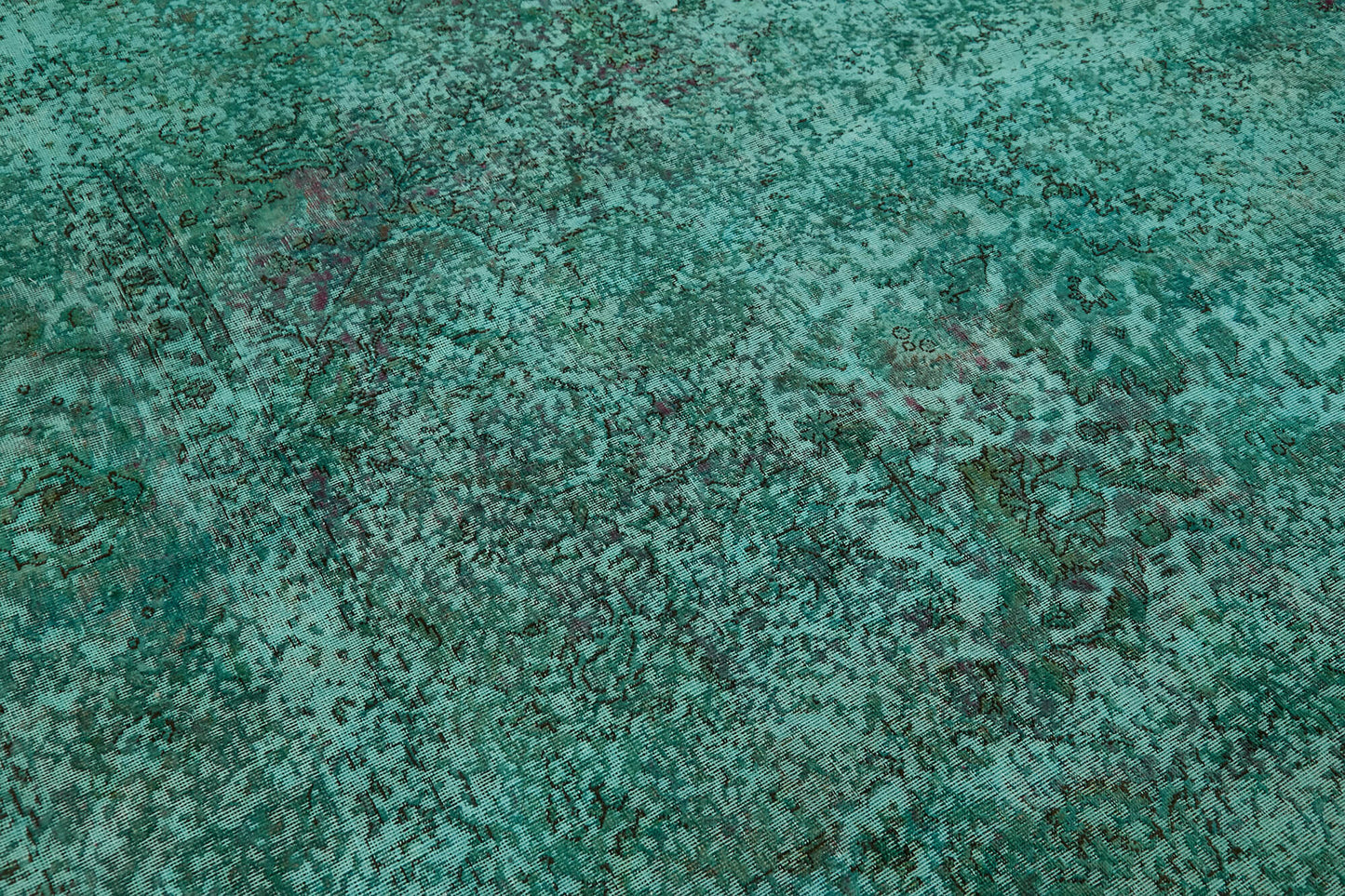 8x10 Turquoise Overdyed Large Area Rug - 44020