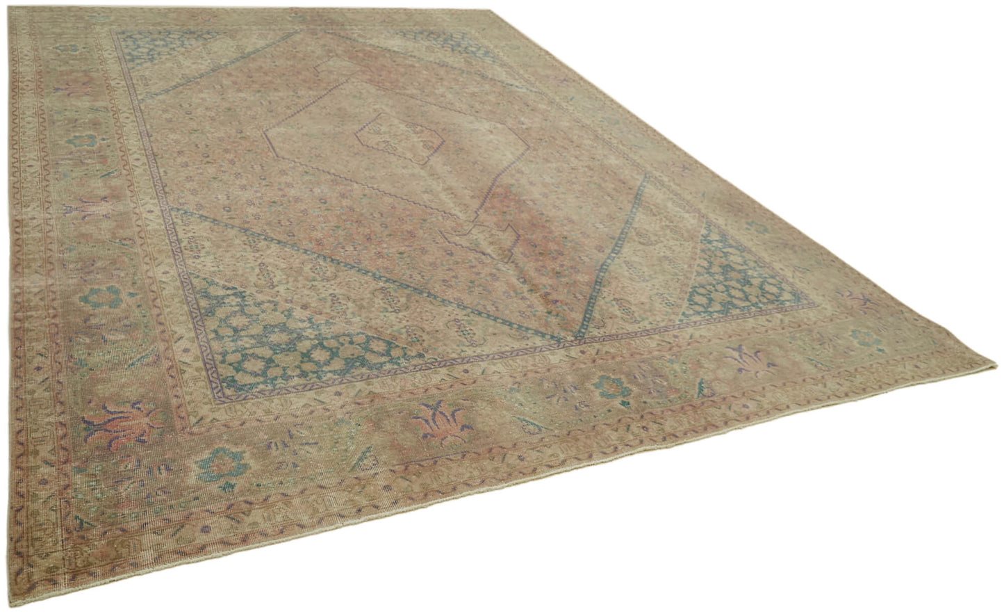 10x13 Beige Vintage Large Area Rug - 44021