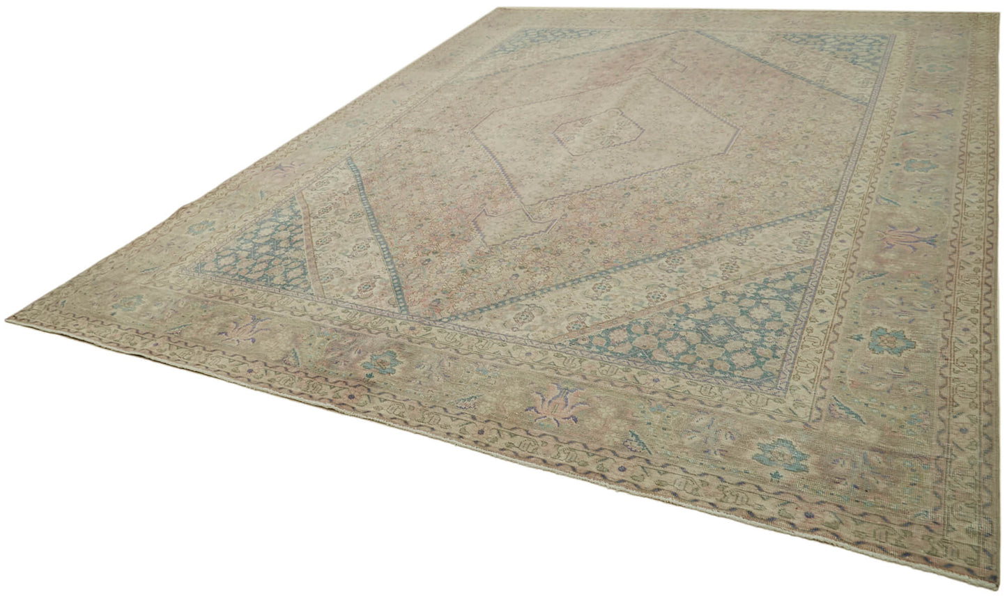 10x13 Beige Vintage Large Area Rug - 44021