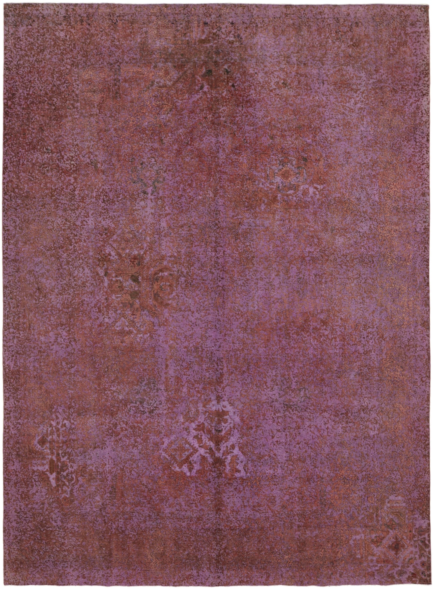 10x13 Purple Overdyed Large Area Rug - 44027