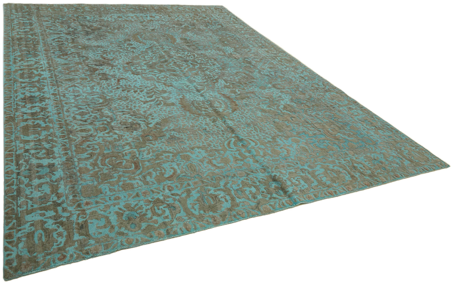 10x12 Turquoise Overdyed Large Area Rug - 44041