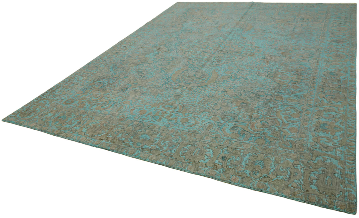 10x12 Turquoise Overdyed Large Area Rug - 44041