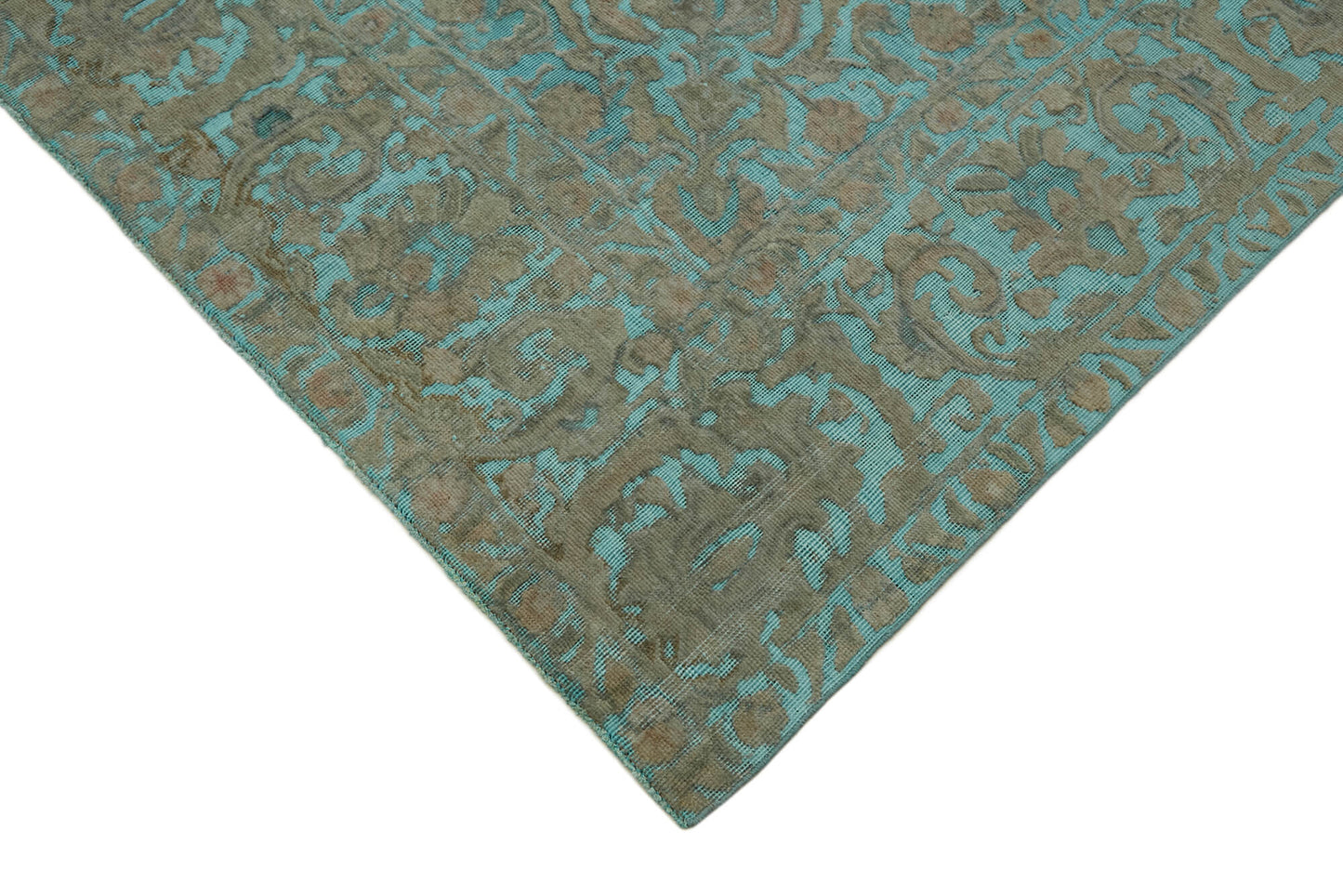 10x12 Turquoise Overdyed Large Area Rug - 44041