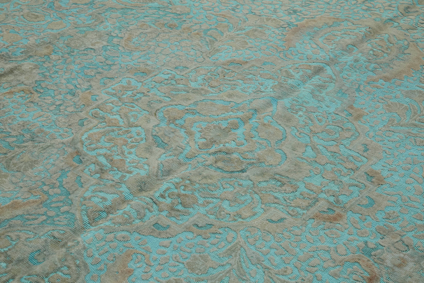 10x12 Turquoise Overdyed Large Area Rug - 44041