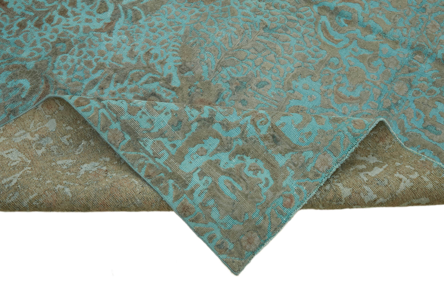 10x12 Turquoise Overdyed Large Area Rug - 44041