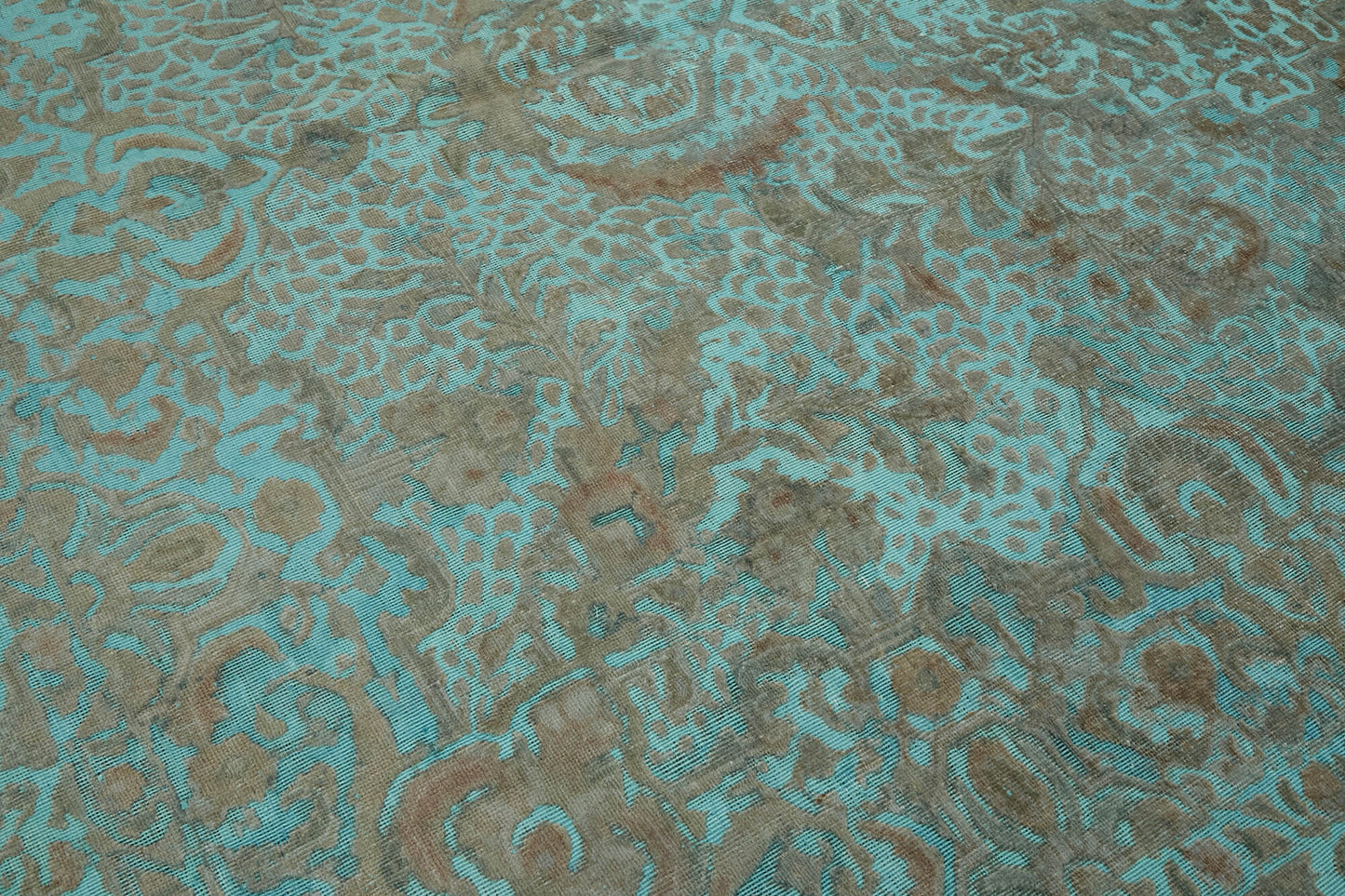 10x12 Turquoise Overdyed Large Area Rug - 44041