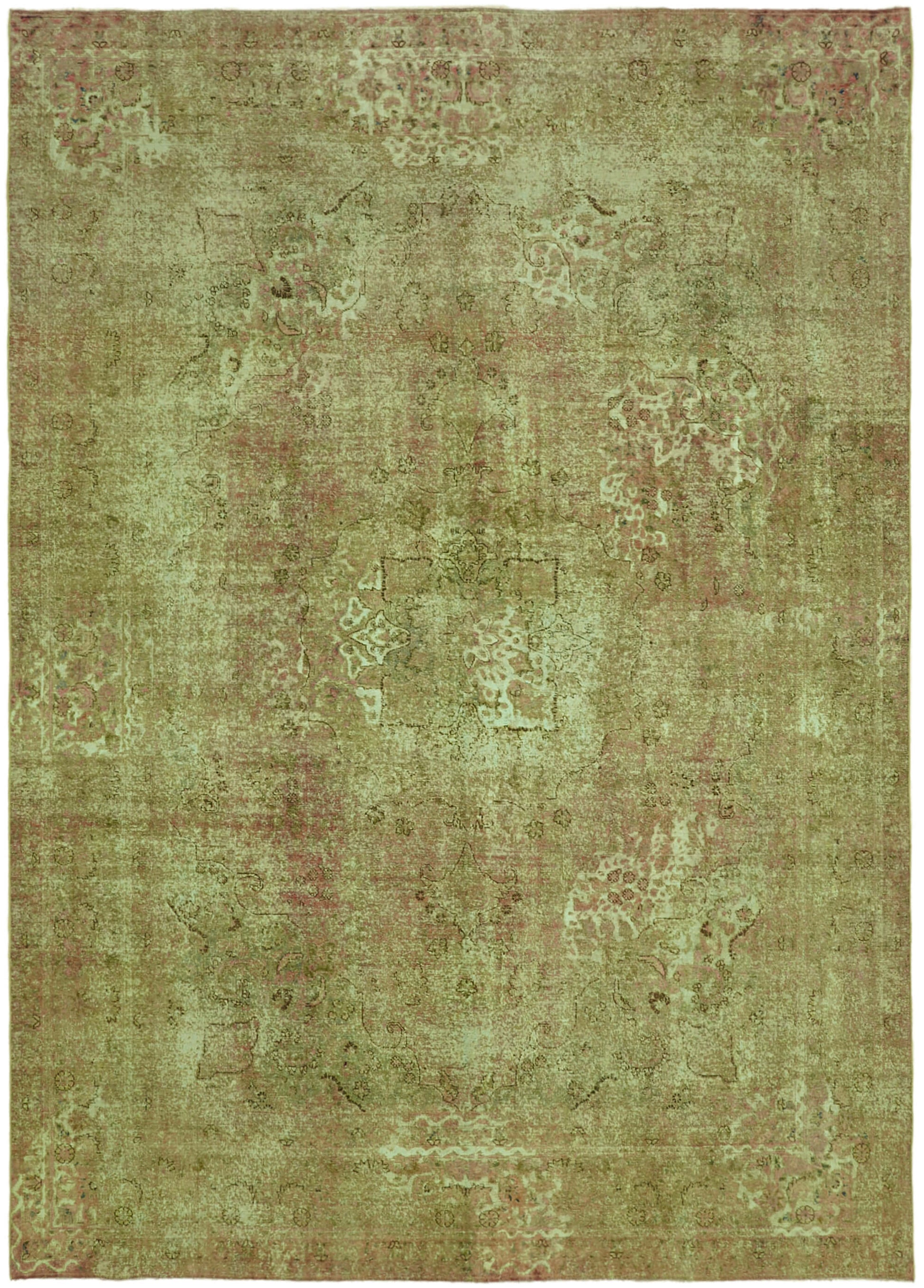 9x13 Green Overdyed Large Area Rug - 44044