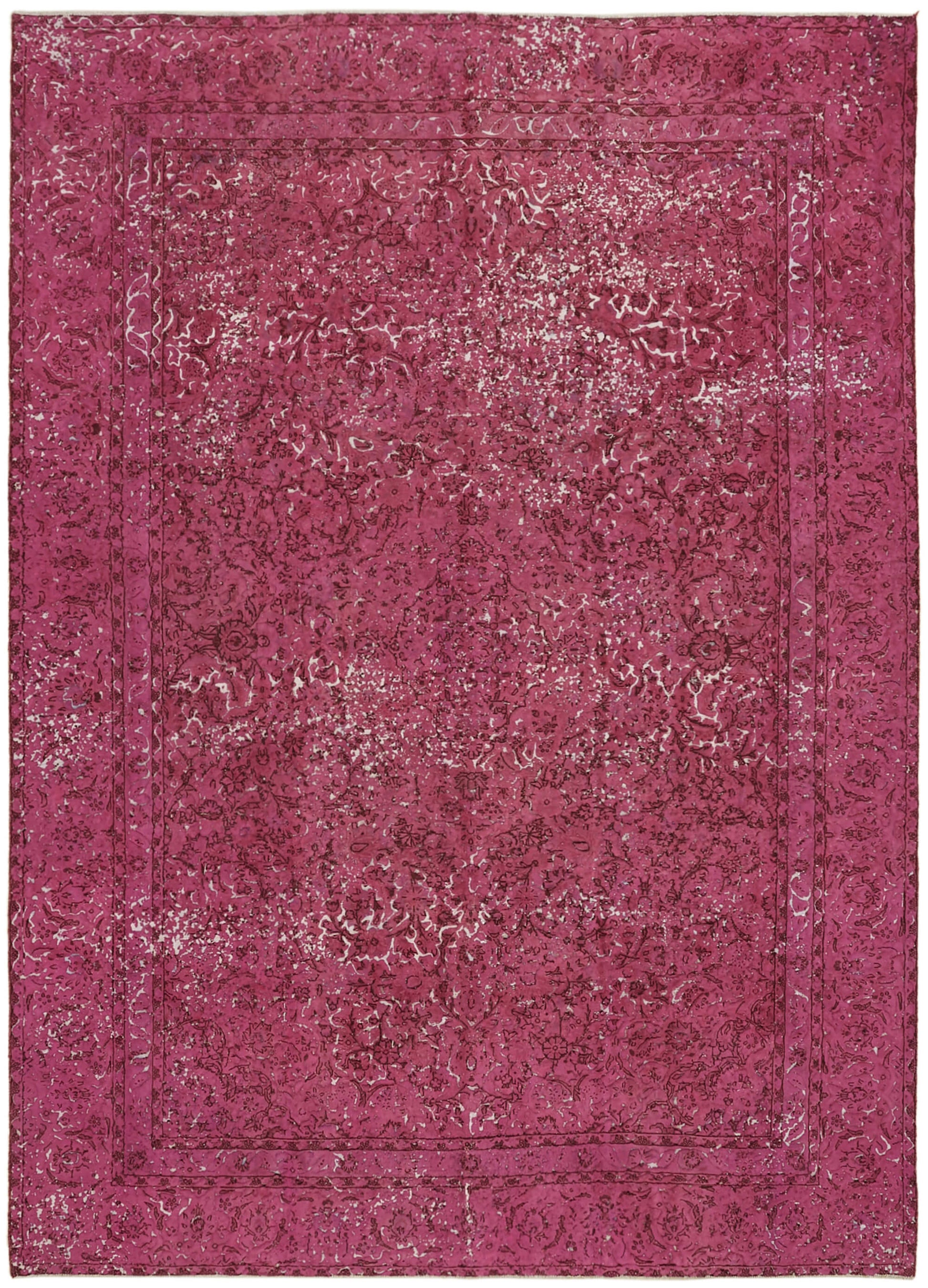 9x12 Fuchsia Overdyed Large Area Rug - 44045