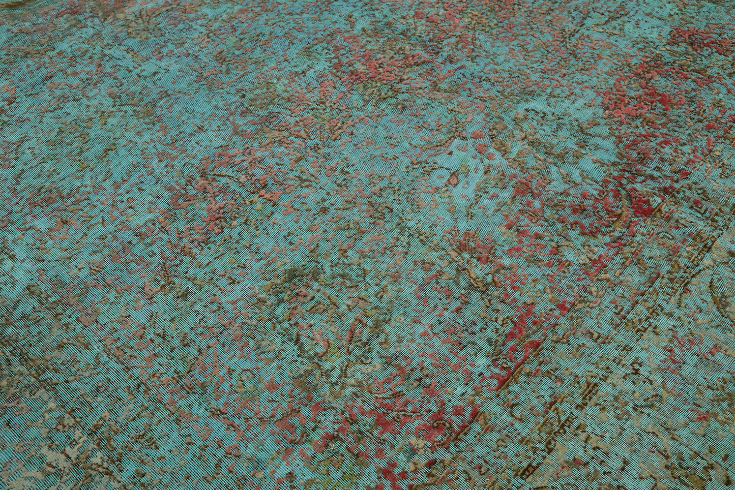 9x13 Turquoise Overdyed Large Area Rug - 44046