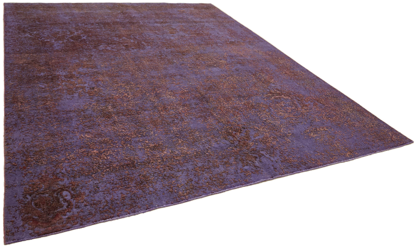 10x12 Purple Overdyed Large Area Rug - 44051