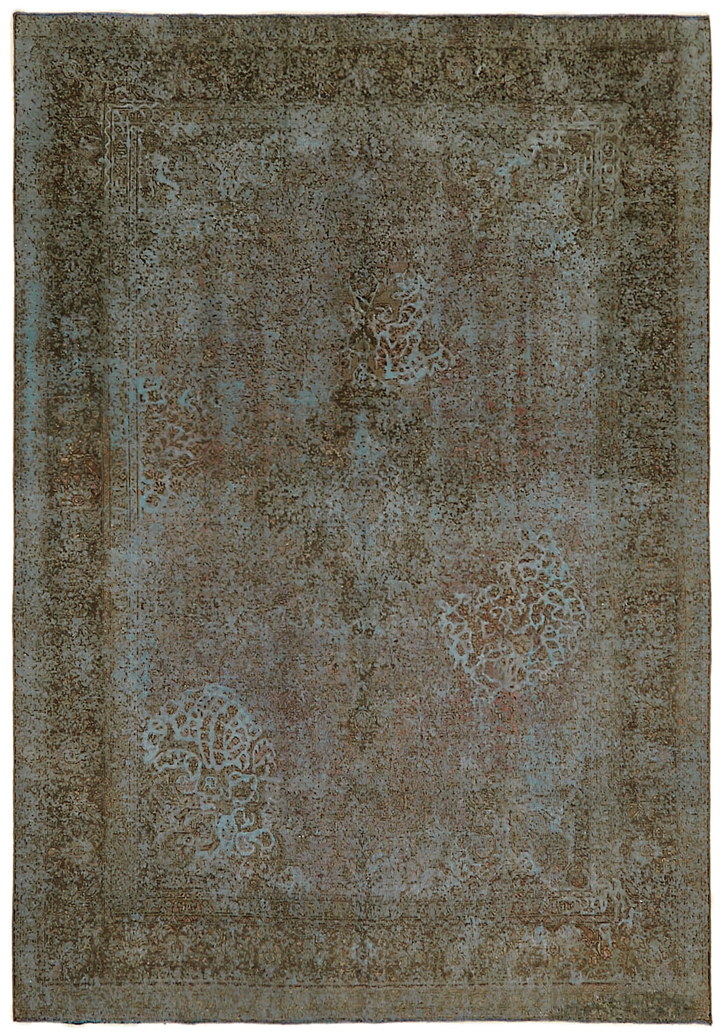 8x11 Blue Overdyed Large Area Rug - 44116