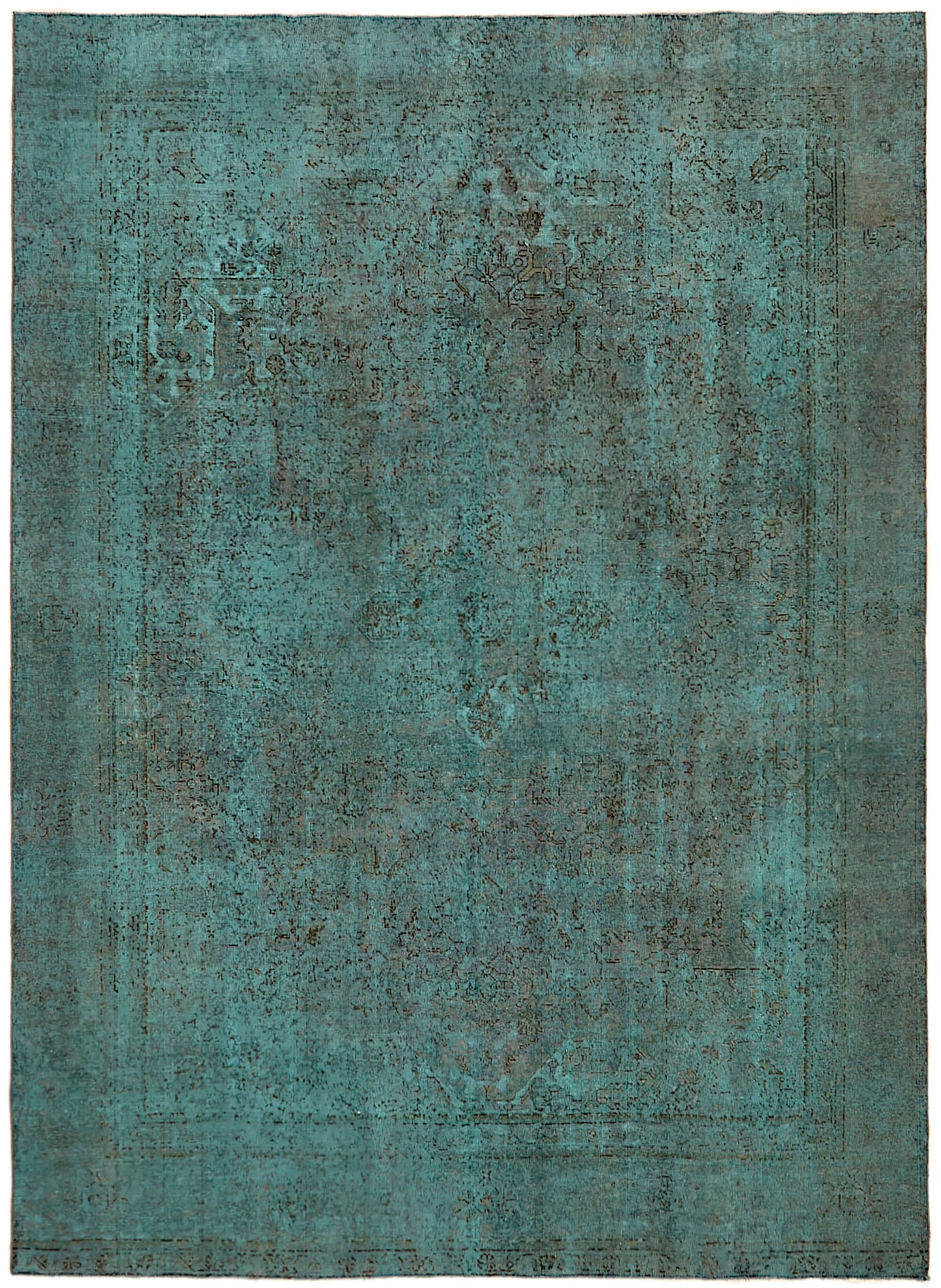 9x12 Turquoise Overdyed Large Area Rug - 44122