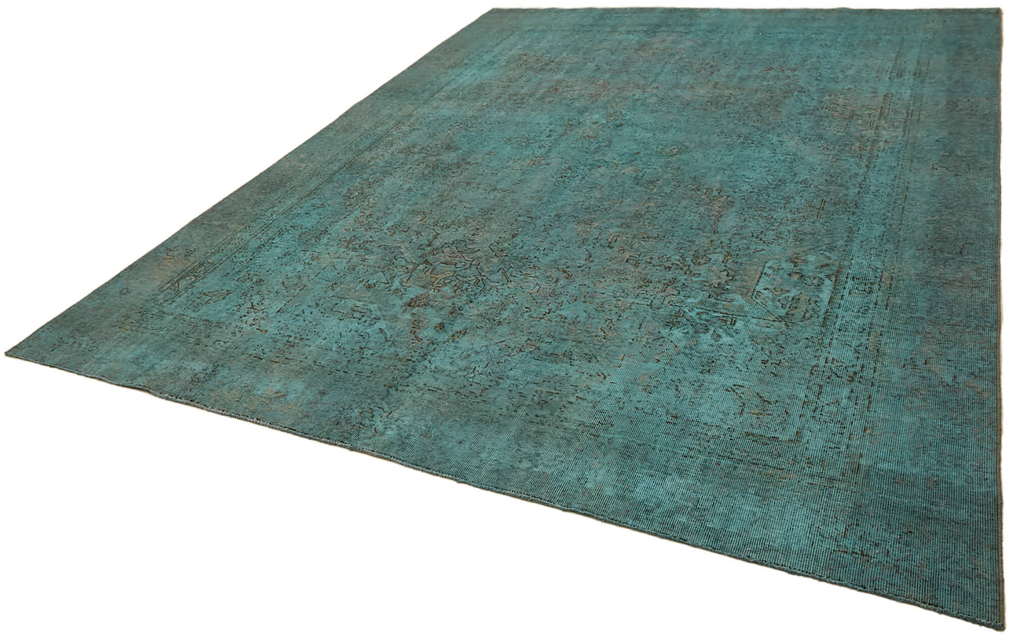 9x12 Turquoise Overdyed Large Area Rug - 44122