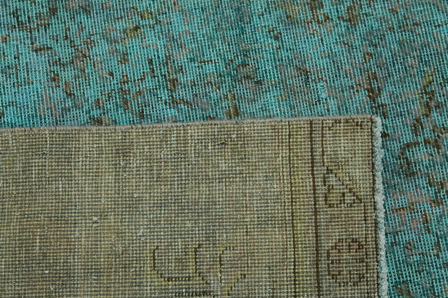 9x12 Turquoise Overdyed Large Area Rug - 44122