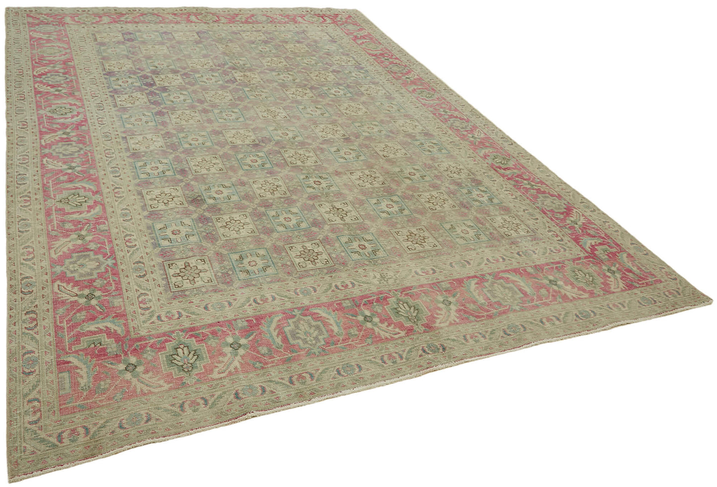 8x11 Beige Vintage Large Area Rug - 44127