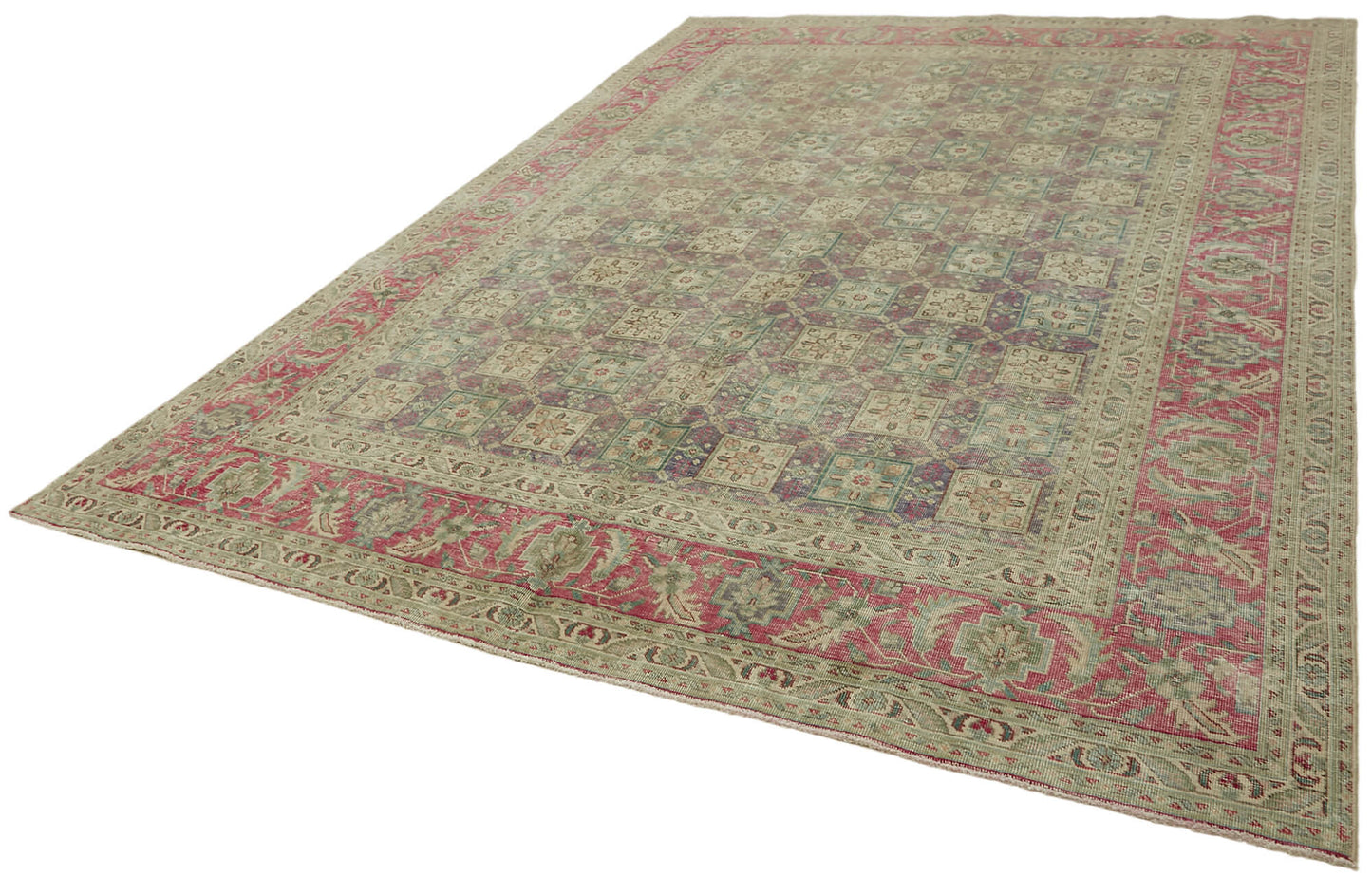 8x11 Beige Vintage Large Area Rug - 44127