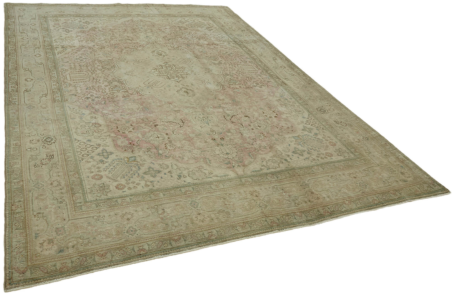 8x11 Beige Vintage Large Area Rug - 44129