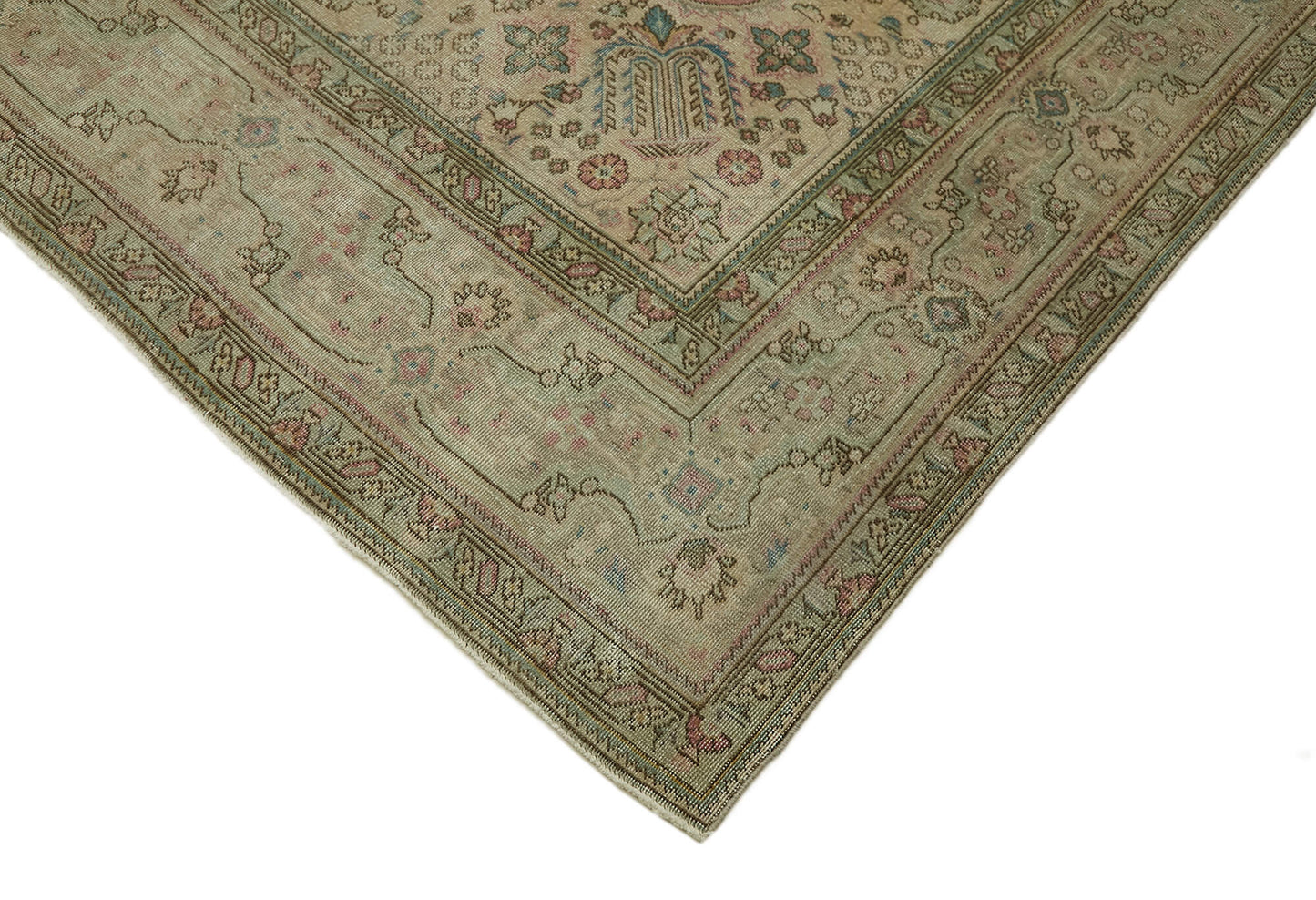 8x11 Beige Vintage Large Area Rug - 44129