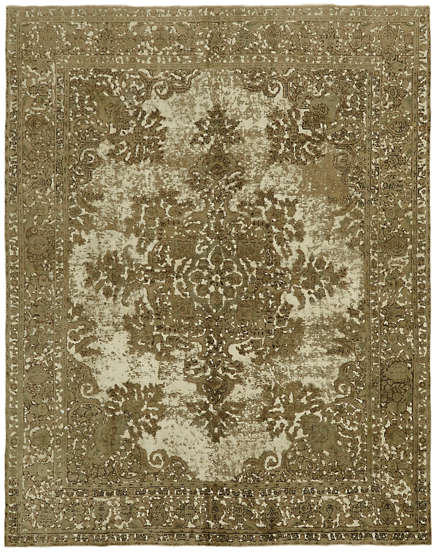 9x12 Beige Vintage Large Area Rug - 44130