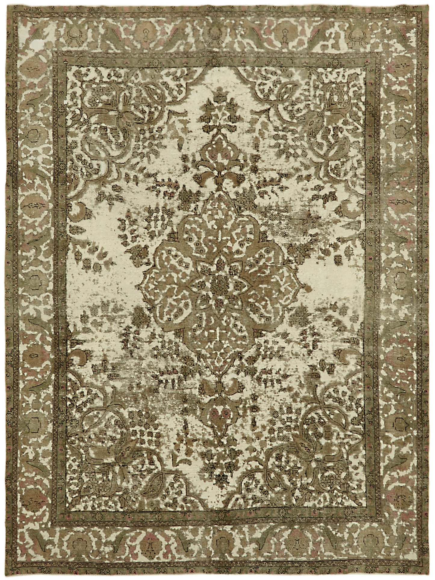 9x13 Beige Vintage Large Area Rug - 44138