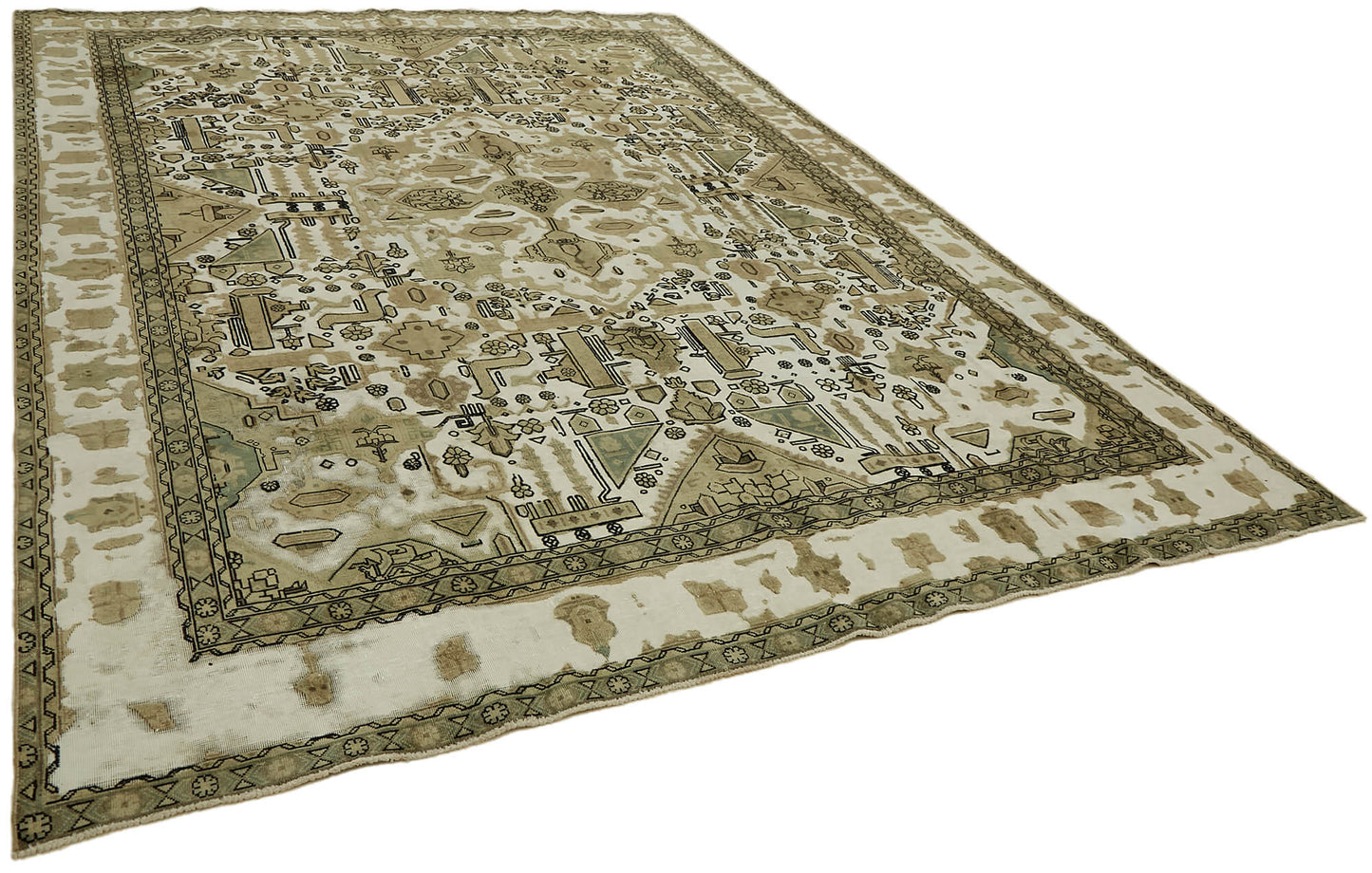 9x12 Beige Vintage Large Area Rug - 44141