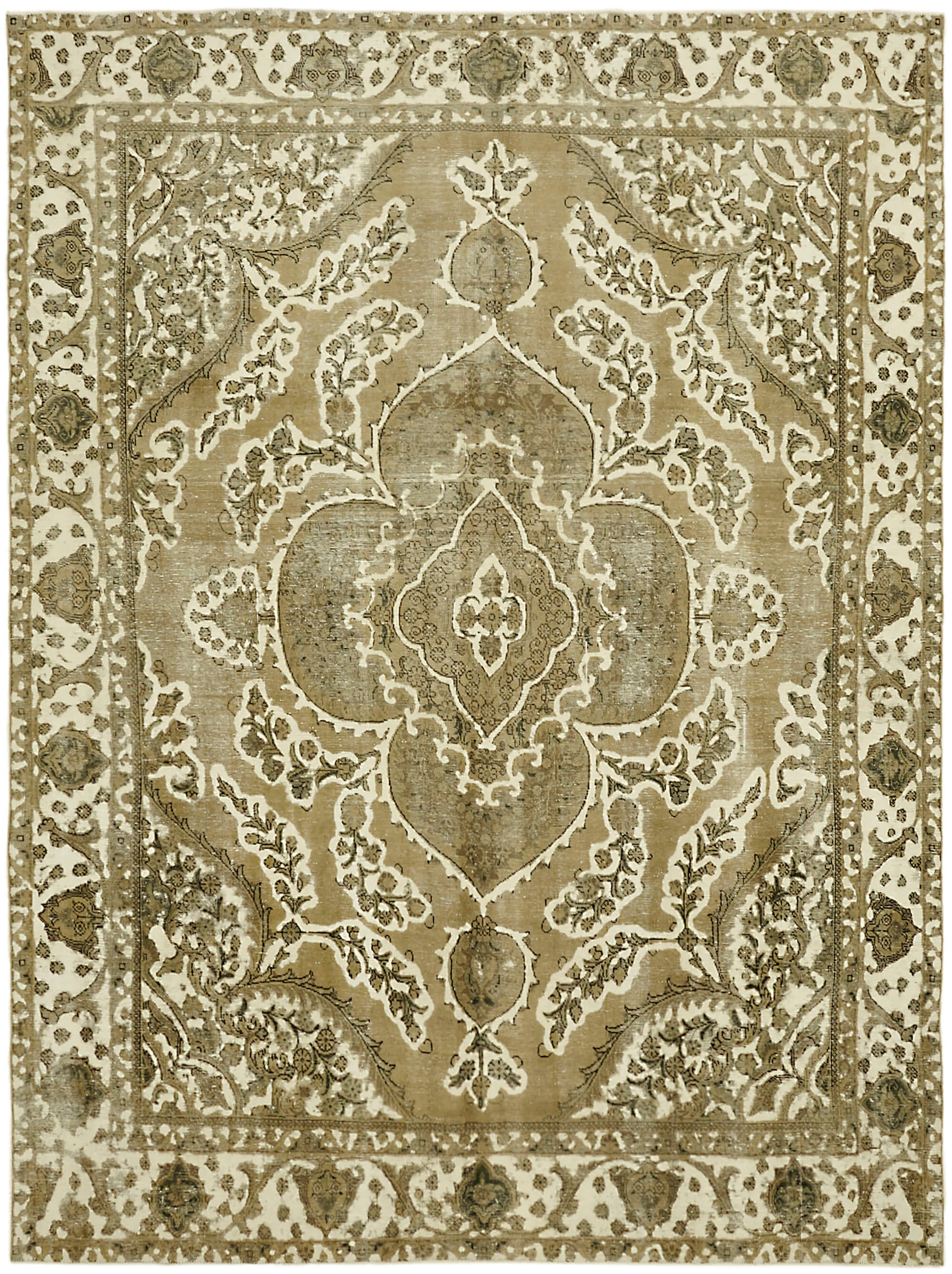 9x12 Beige Vintage Large Area Rug - 44142