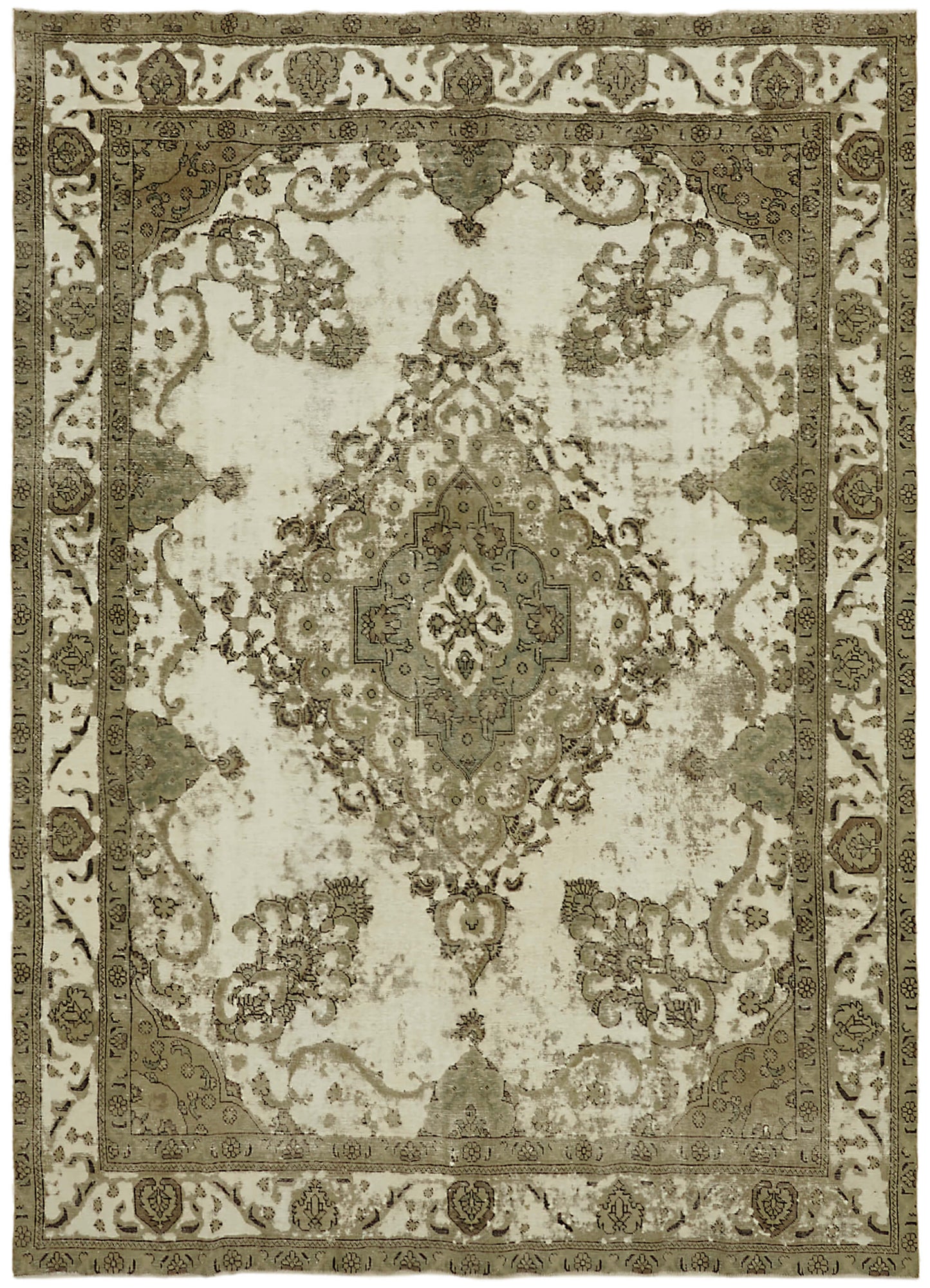 9x13 Beige Vintage Large Area Rug - 44145