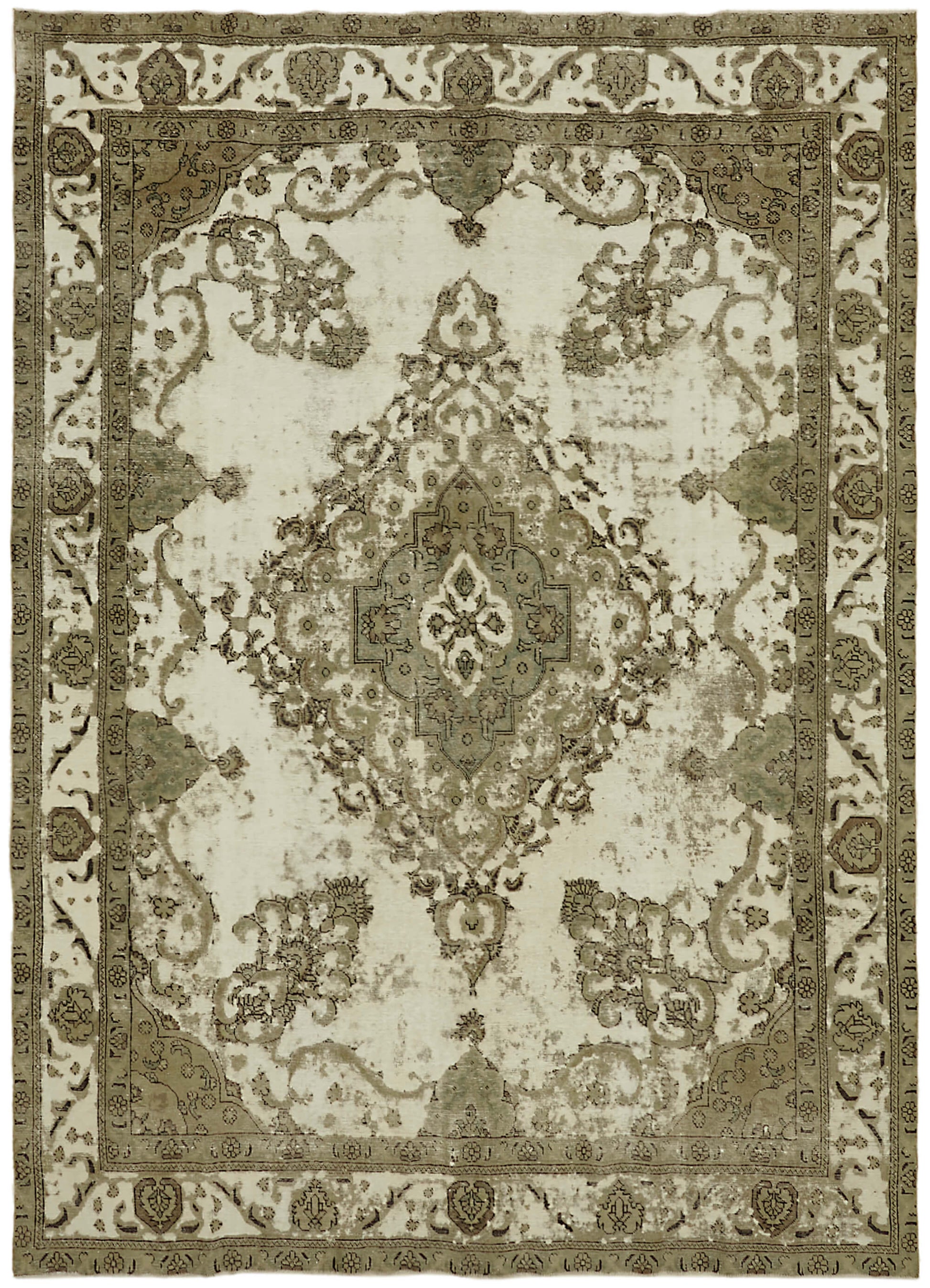 9x13 Beige Vintage Large Area Rug - 44145