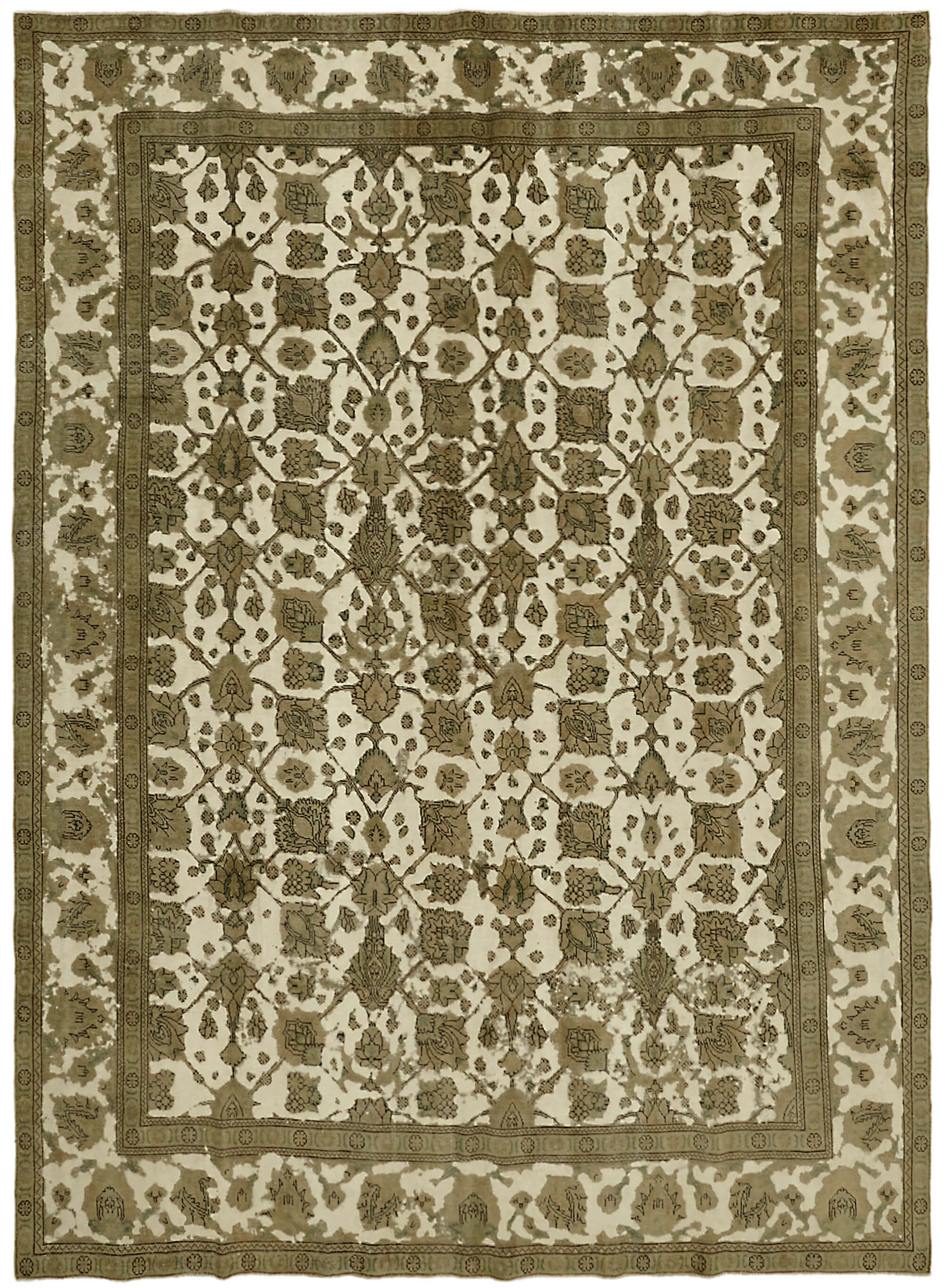 9x12 Beige Vintage Large Area Rug - 44146