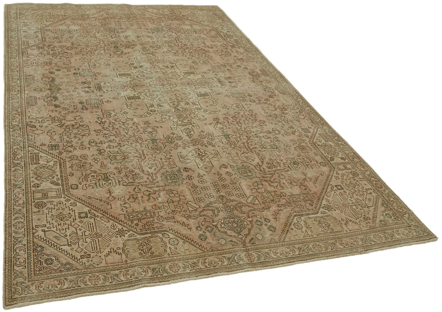 6x9 Beige Vintage Large Area Rug - 44148