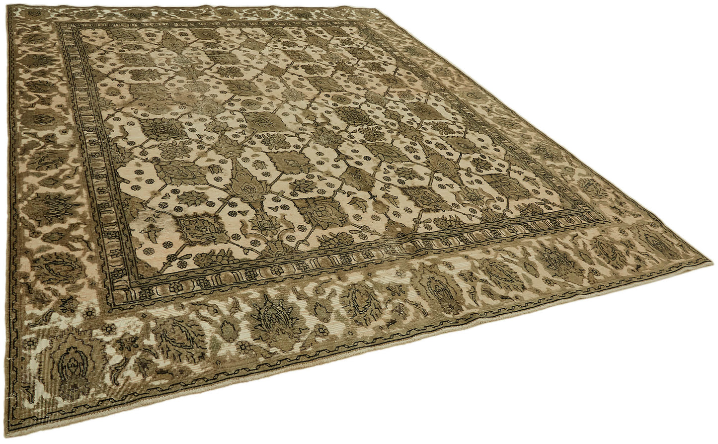 9x10 Beige Vintage Large Area Rug - 44158