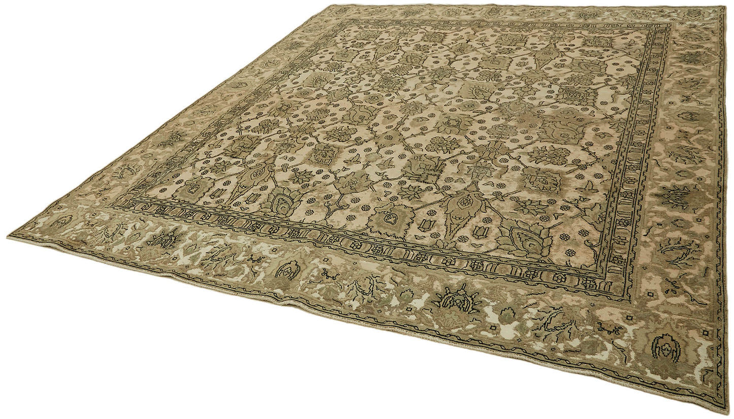 9x10 Beige Vintage Large Area Rug - 44158