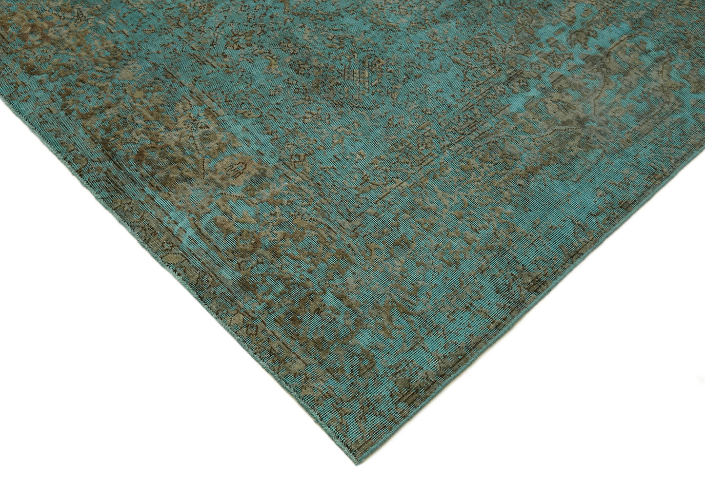 8x11 Turquoise Overdyed Large Area Rug - 44159