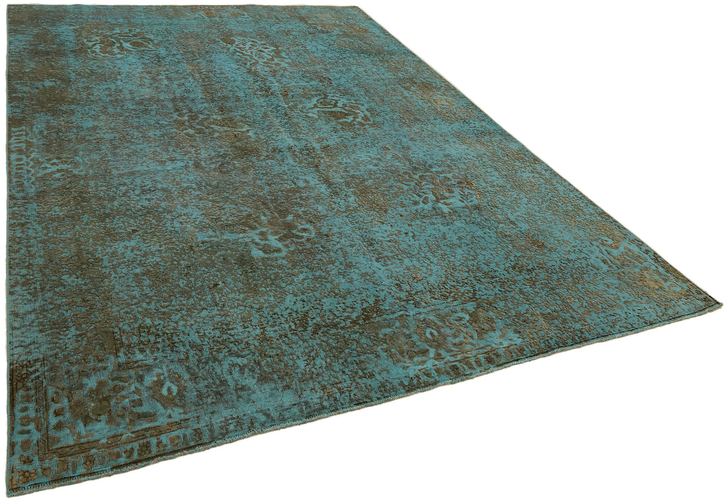 8x11 Turquoise Overdyed Large Area Rug - 44160