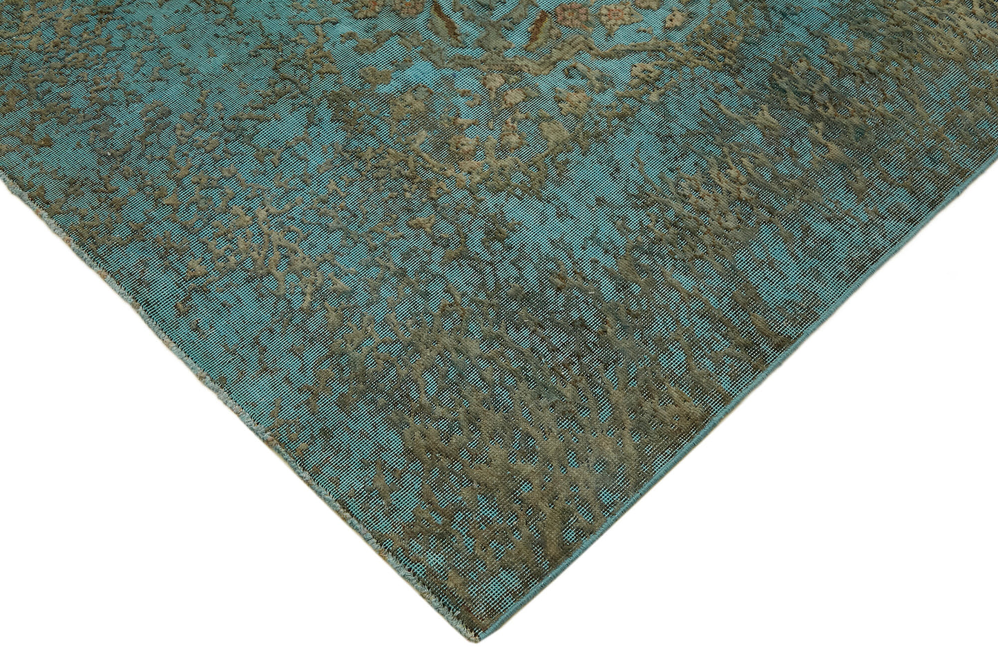 8x11 Turquoise Overdyed Large Area Rug - 44160