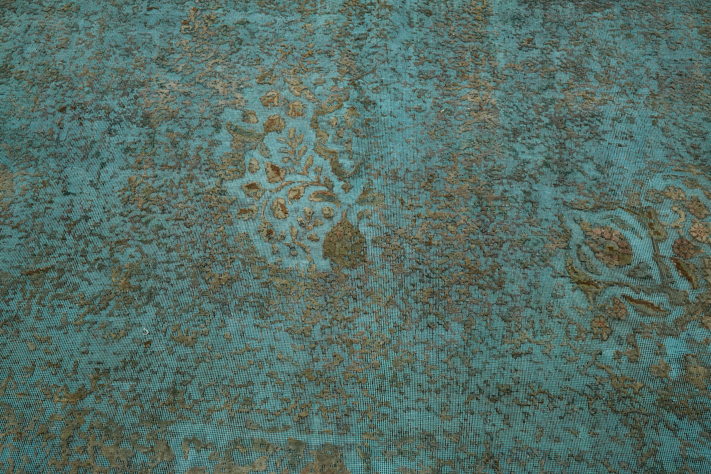 8x11 Turquoise Overdyed Large Area Rug - 44160