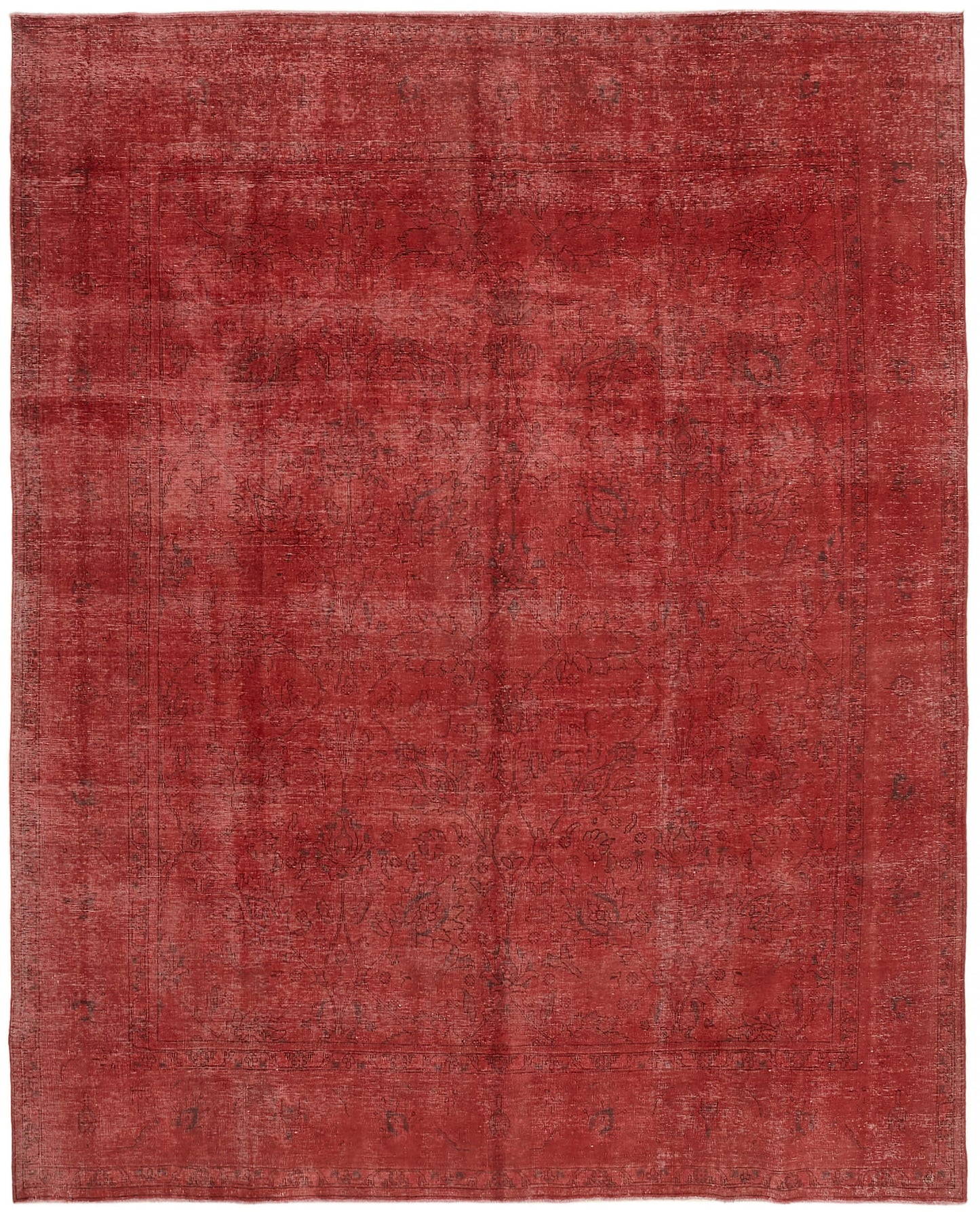 10x12 Red Overdyed Large Area Rug - 44169