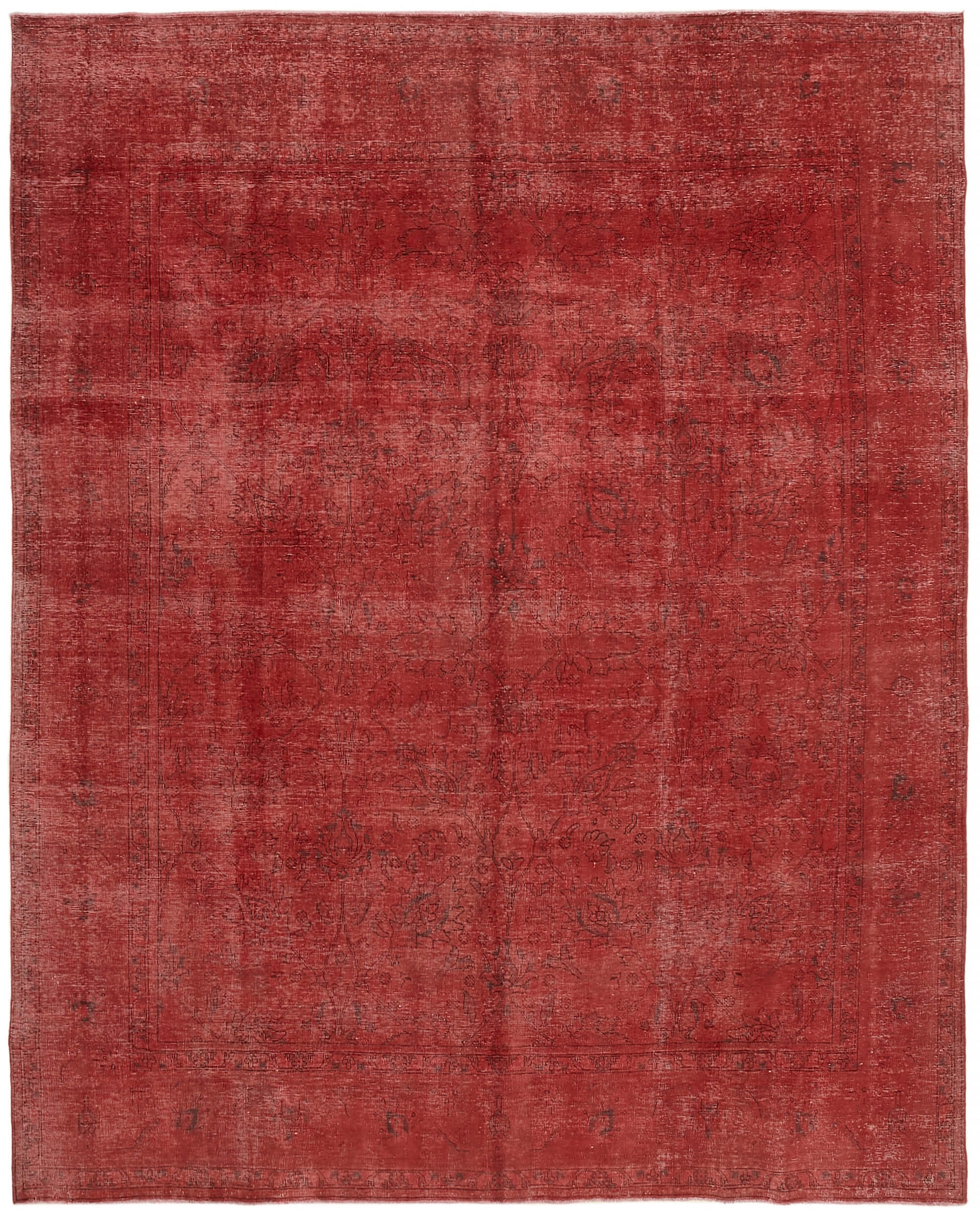 10x12 Red Overdyed Large Area Rug - 44169