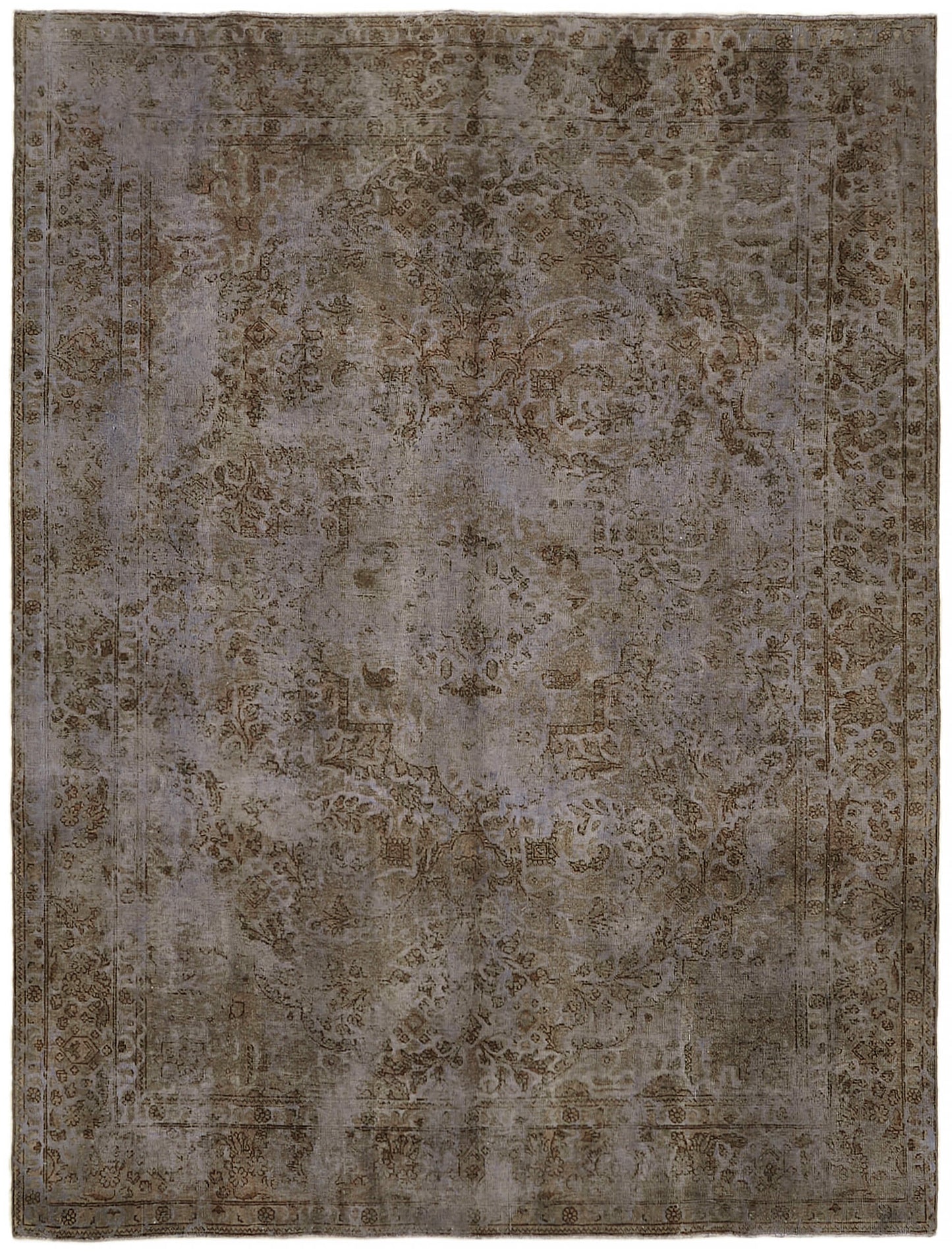 8x10 Grey Vintage Large Area Rug - 44171