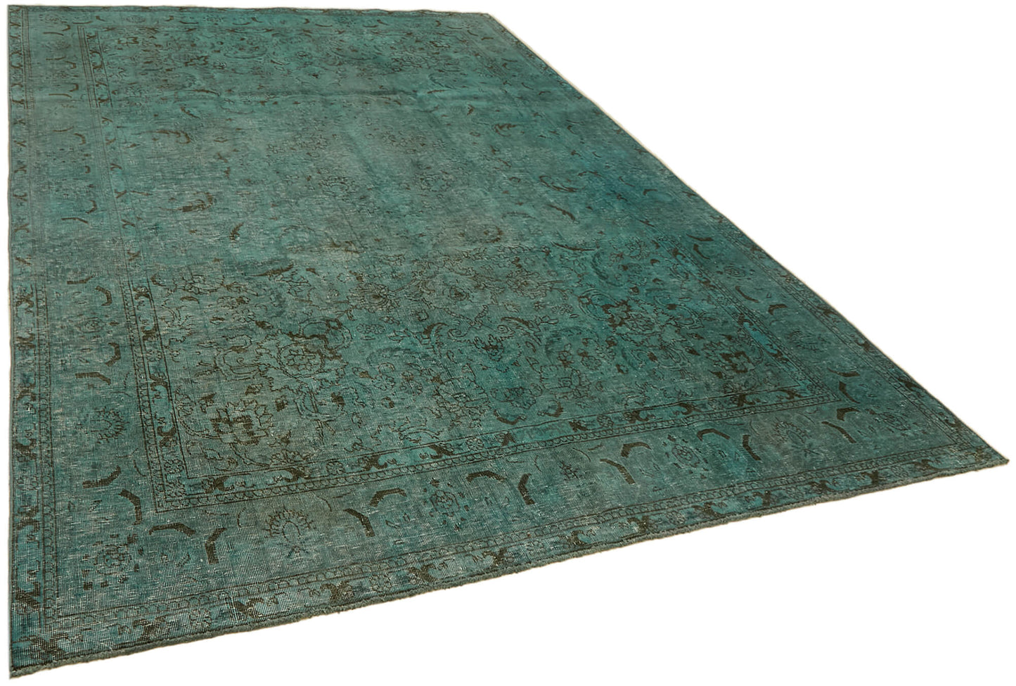 7x11 Turquoise Overdyed Large Area Rug - 44175