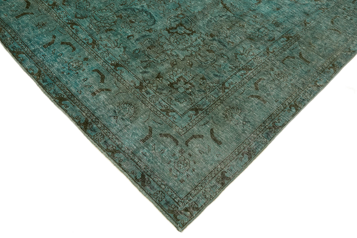 7x11 Turquoise Overdyed Large Area Rug - 44175