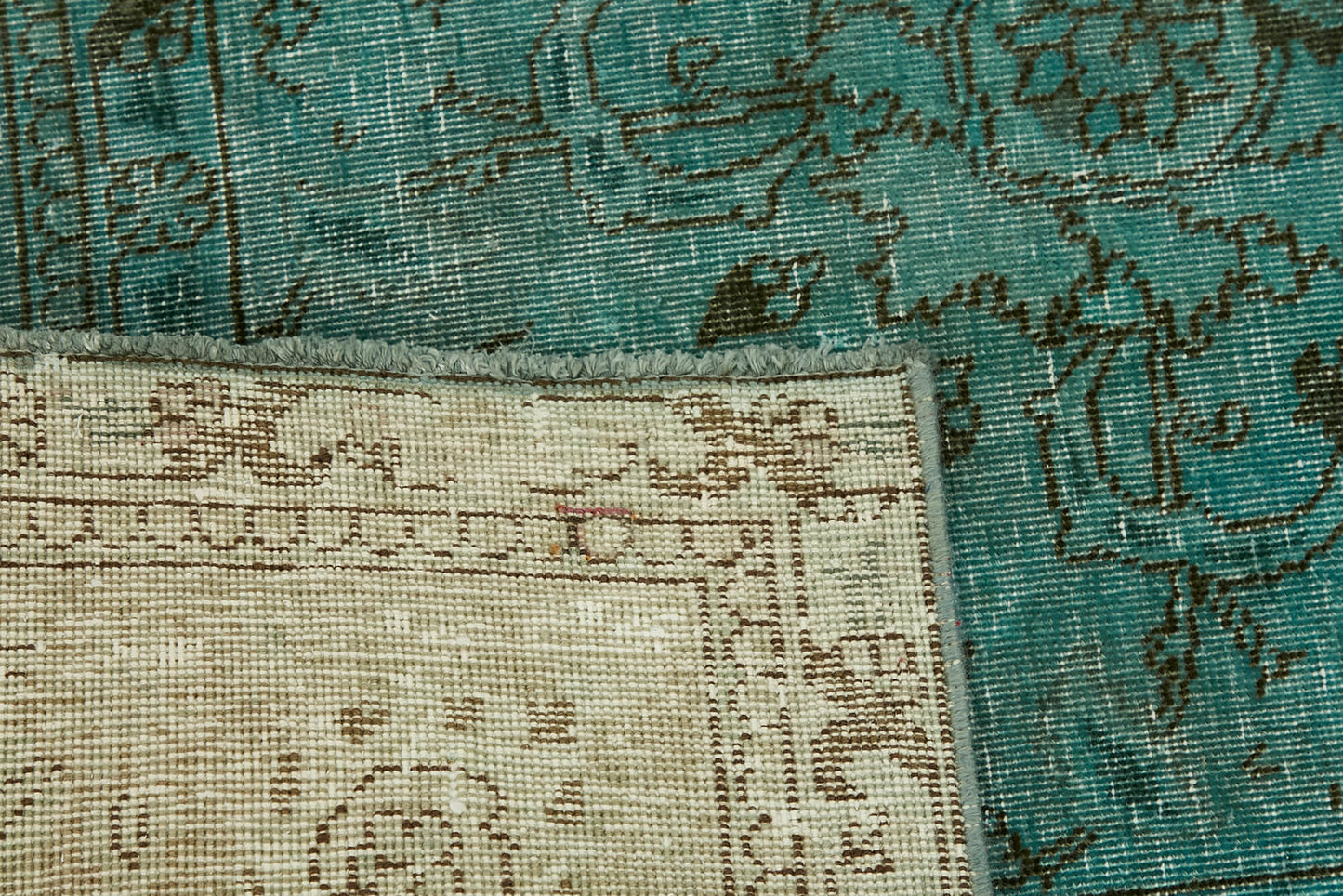 7x11 Turquoise Overdyed Large Area Rug - 44175